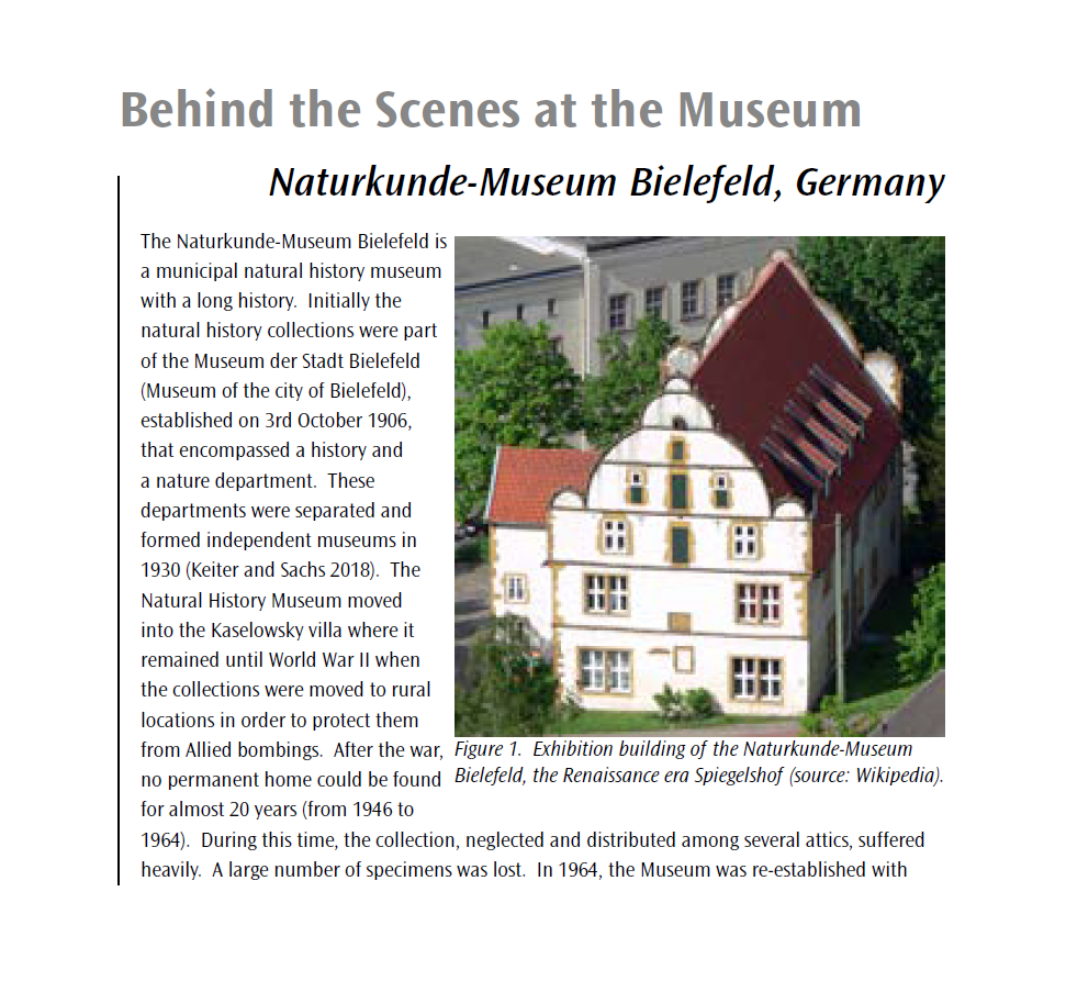 Behind the Scenes at the Museum – Naturkunde-Museum Bielefeld, Germany pdf
