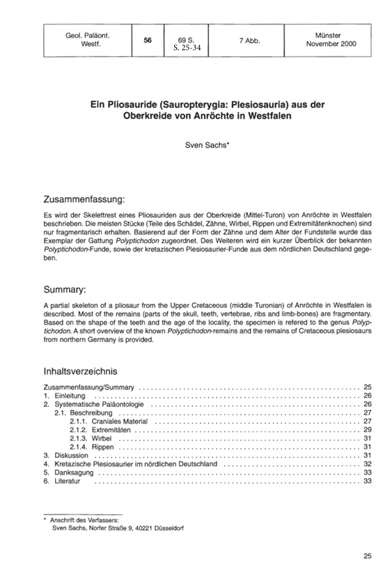 Ein Pliosauride (Sauropterygia Plesiosauria) aus der Oberkreide von Anröchte in Westfalen pdf