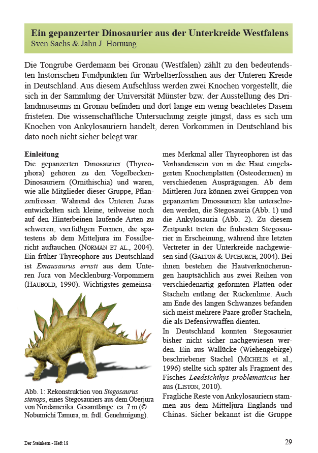 Ein gepanzerter Dinosaurier aus der Unterkreide Westfalens pdf