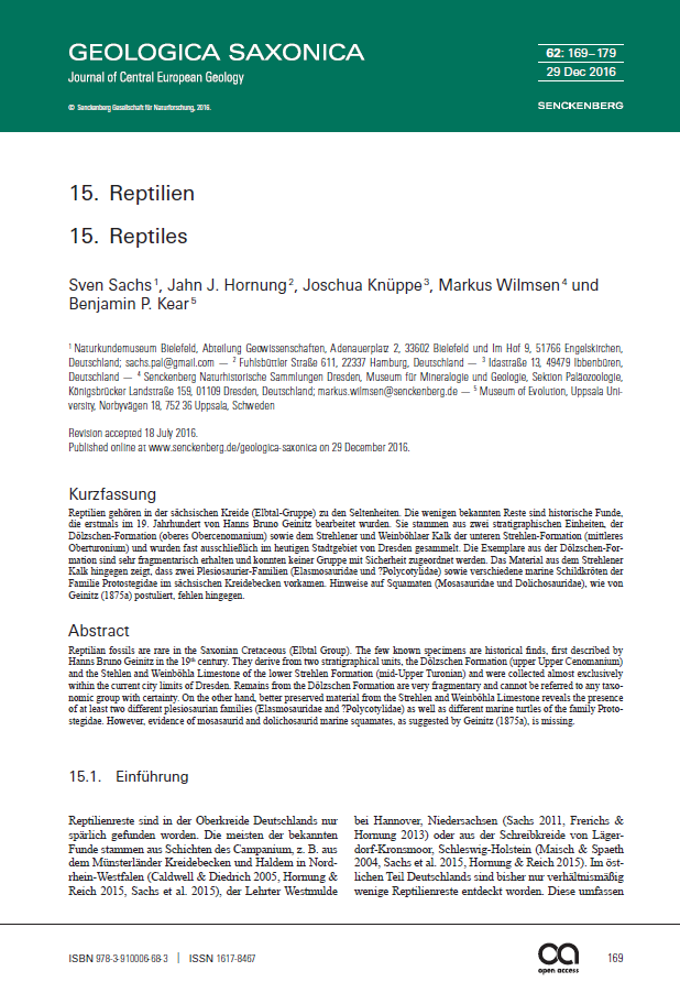 Kreide-Fossilien in Sachsen. 15. Reptilien pdf